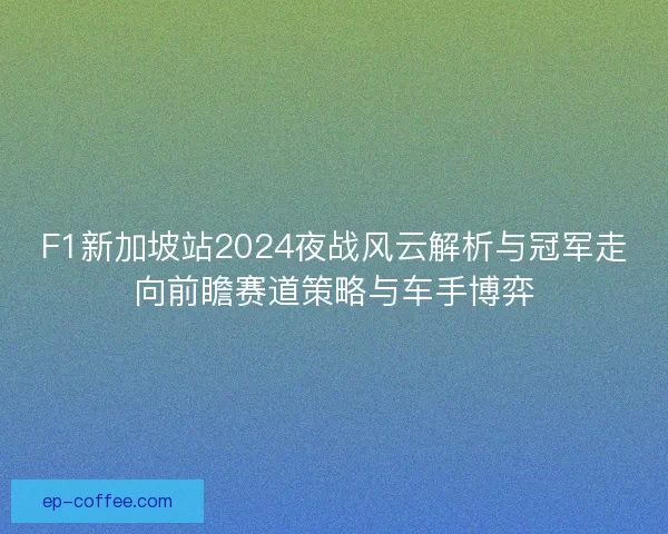 F1新加坡站2024夜战风云解析与冠军走向前瞻赛道策略与车手博弈