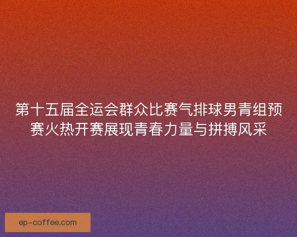 第十五届全运会群众比赛气排球男青组预赛火热开赛展现青春力量与拼搏风采